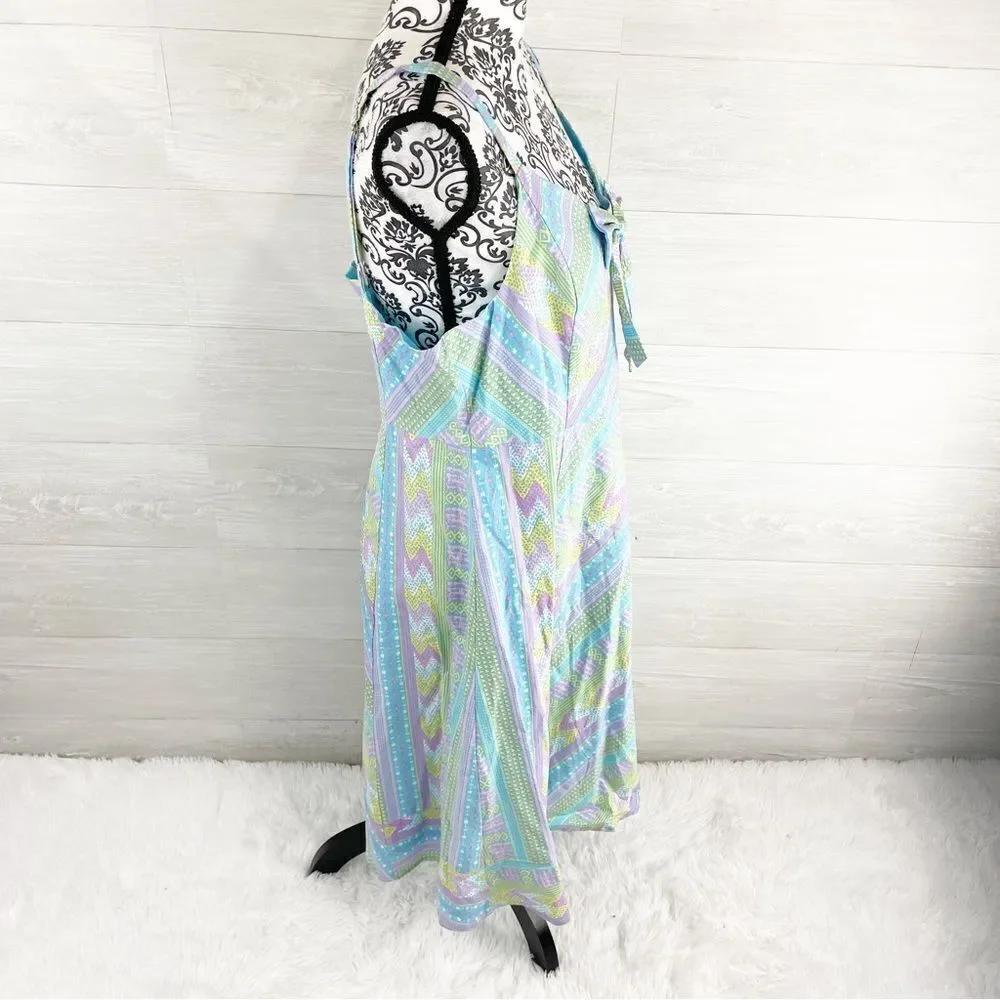 ModCloth Yours To Adore Geometric Pastel Fit And Flare Dress - Picture 9 of 11